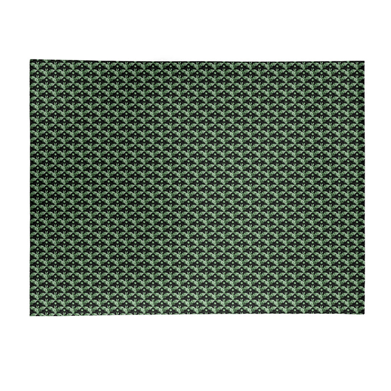 East Urban Home Floral Bats Green Area Rug Wayfair