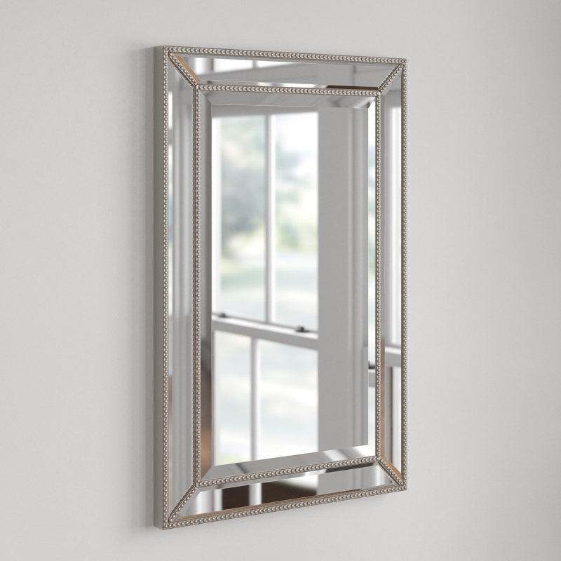 Three Posts Lake Park Eclectic Beveled Beaded Accent Mirror