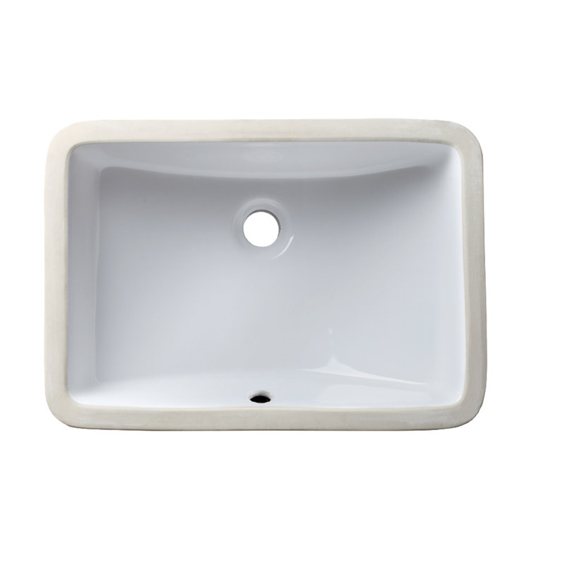 Allora Usa Vitreous China Rectangular Undermount Bathroom Sink With Overflow Wayfair