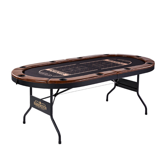 Barrington Portable 10-Player Texas Hold Em Poker Table No Assembly Required