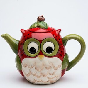 Owl 24 Oz. Earthenware Teapot