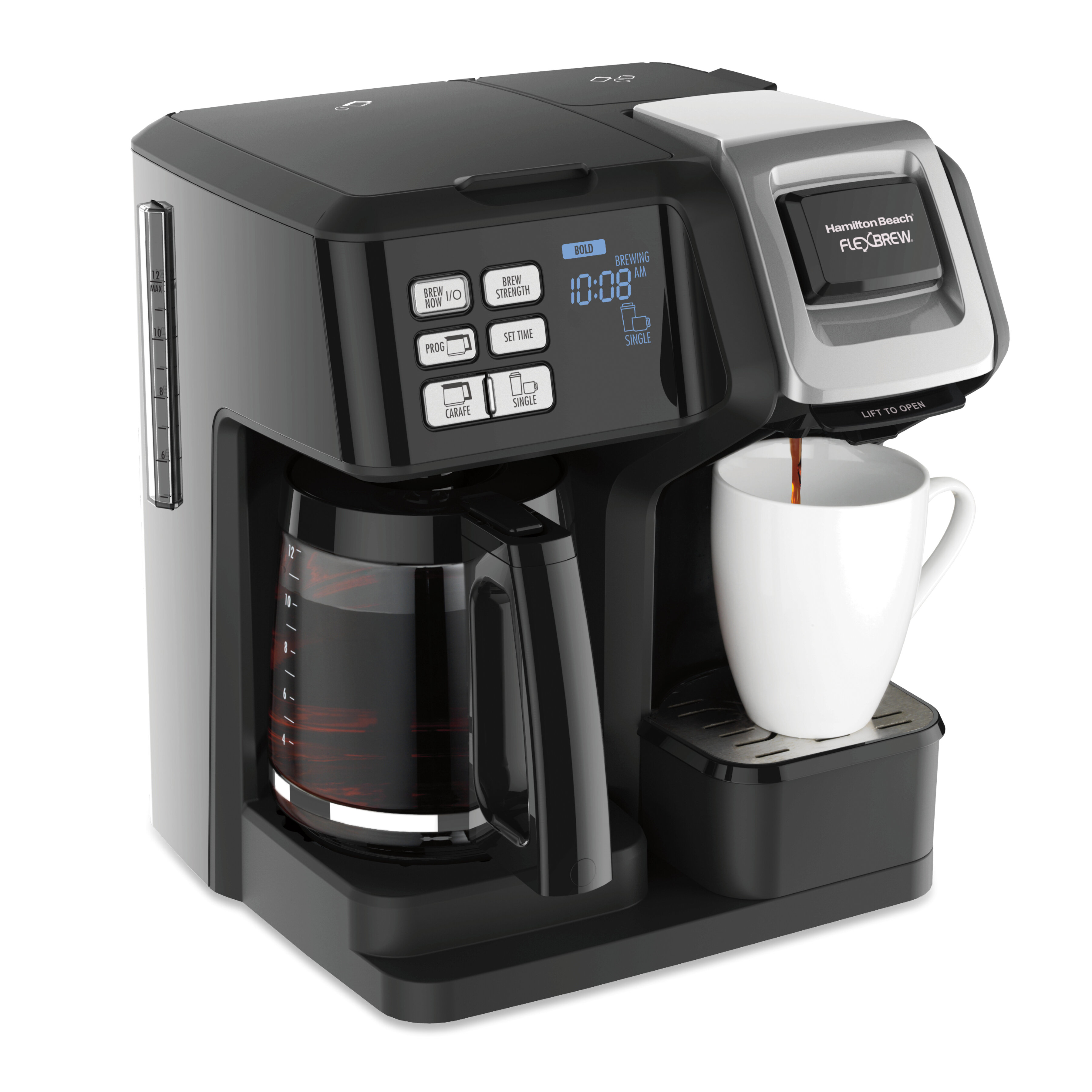 Coffee Maker Single Serve Full 12-Cup Coffee Pot 2-Way Brewer Set Programmable