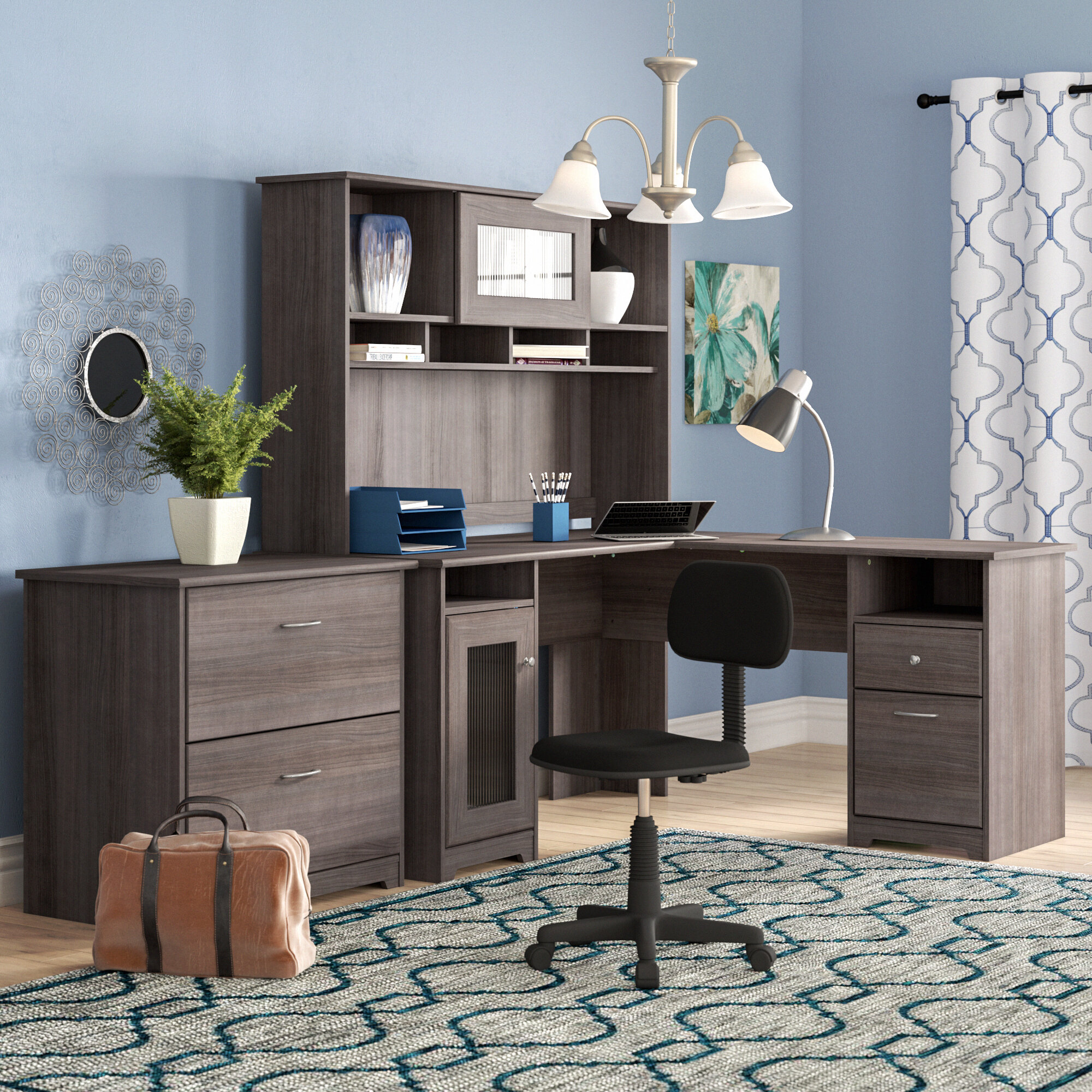 Featured image of post Grey Office Furniture Sets : Office furniture can be overlooked but why not create a designated area of your home where you can store special items, organize files and get some serious creating a home office that inspires you and keeps you organized is key to your success.