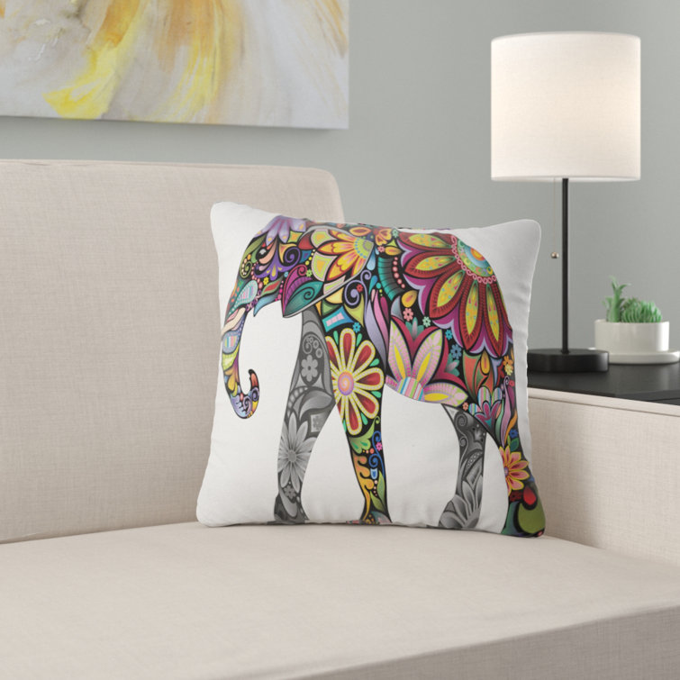 yellow elephant pillow