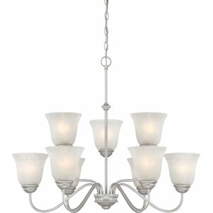 Kim Contemporary 9-Light Shaded Chandelier