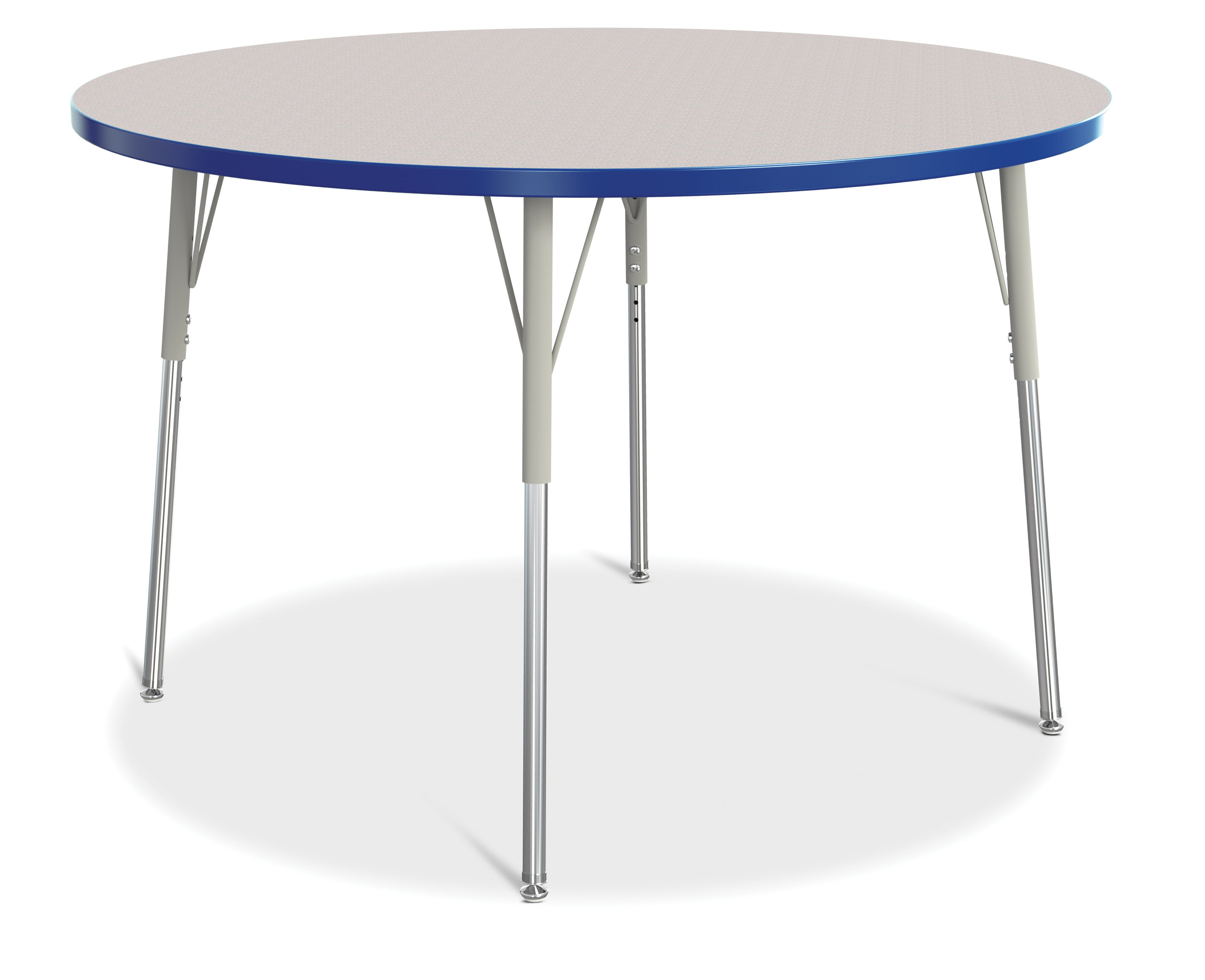Berries Rectangle Activity Table Standard Leg Toddler 11-15 Tabletop Gray with Truedge and Leg Navy 30 X 60