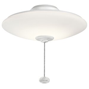 Low Profile 1-Light LED Bowl Ceiling Fan Light Kit