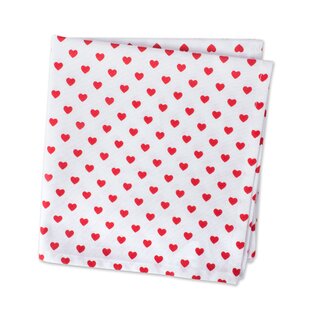 Нand painted napkins for Valentines day Set of 4 6 and 8 cotton napkins with hearts Valentines day gift and decor 