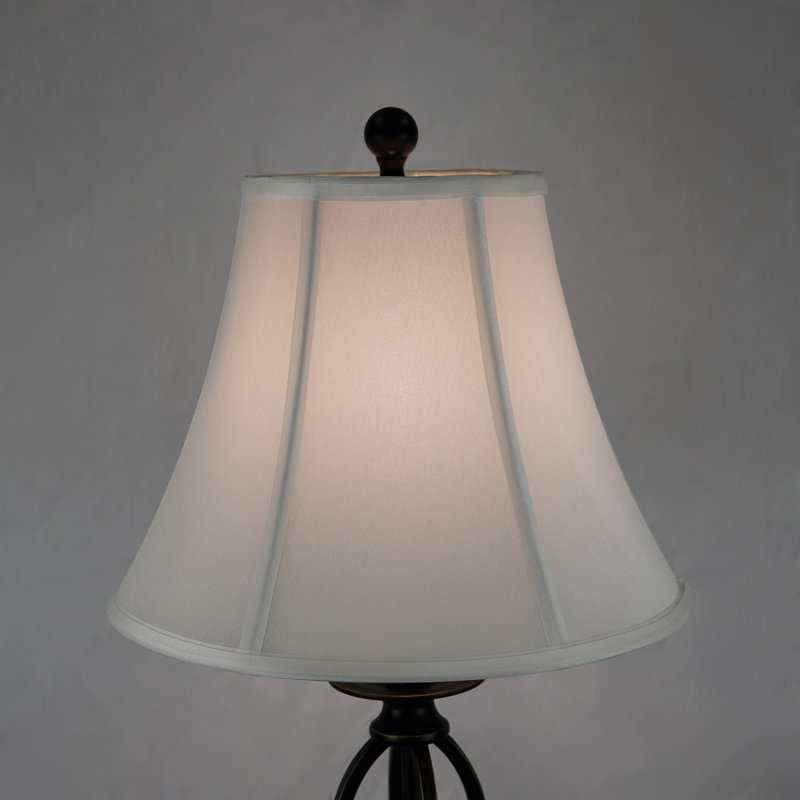 Silk/Shantung Bell Lamp Shade ( Spider ) Color: White