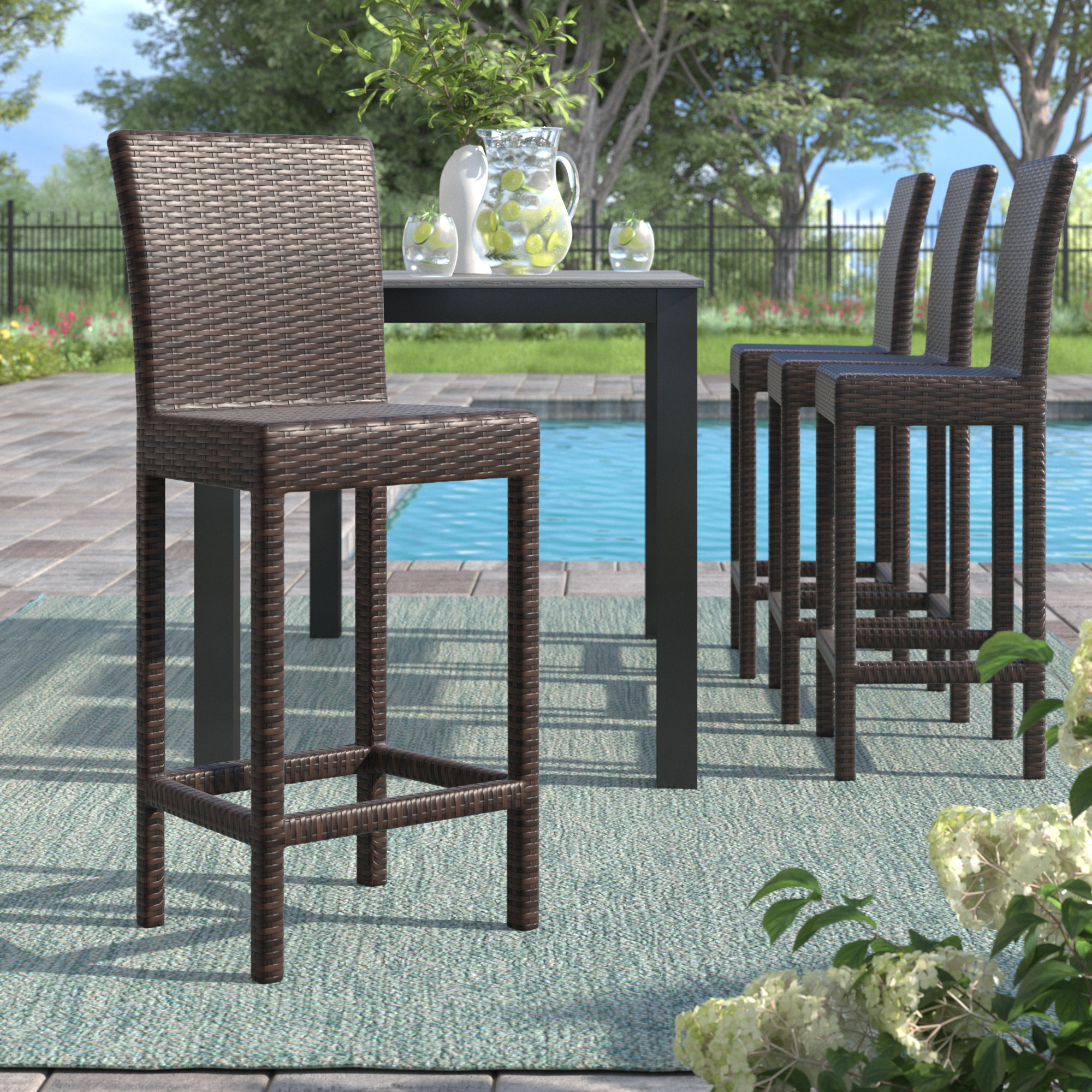 Sol 72 Outdoor Fernando 30 Patio Bar Stool Reviews Wayfair
