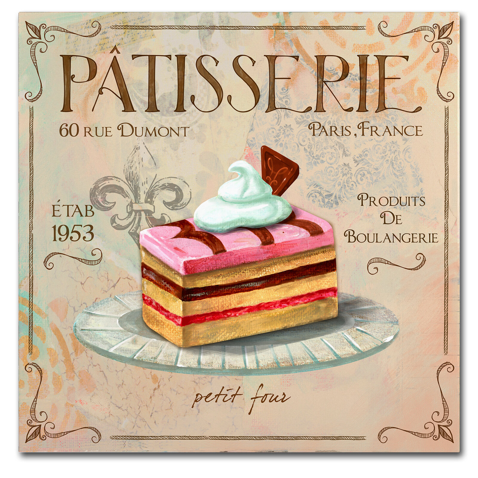 Trademark Art Patisserie Ii Vintage Advertisement On Wrapped