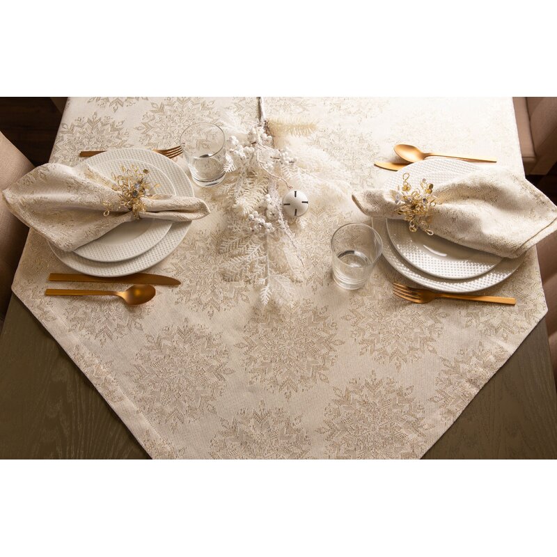 Serrato Winter Sparkle Jacquard Table Cloth