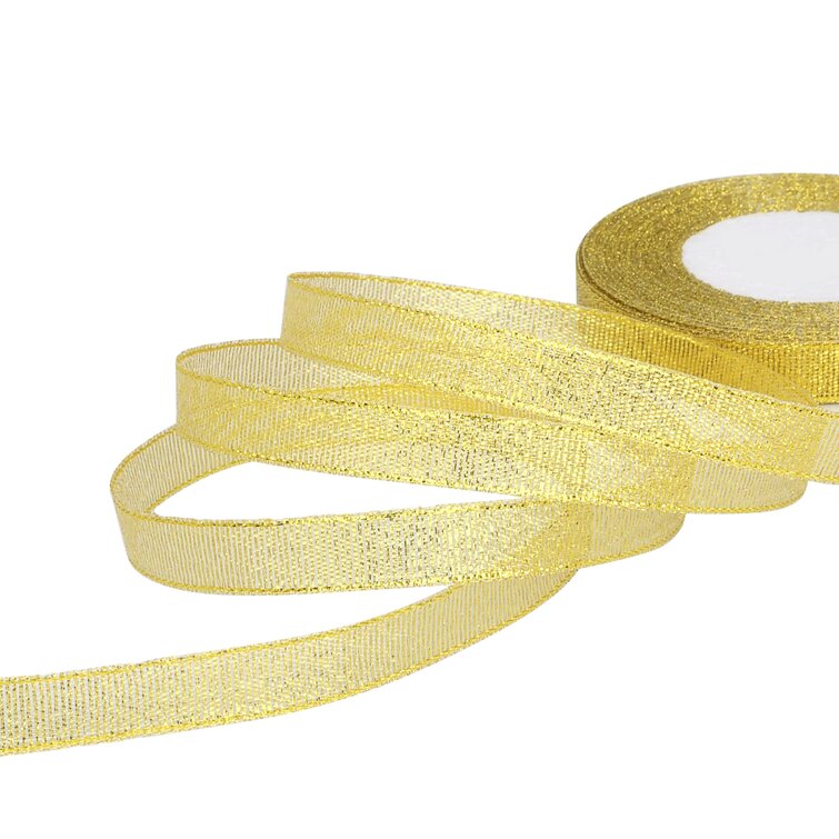 2 Yards Color Glitter Metallic Taffeta Ribbon DIY Christmas Gift Packing Decor