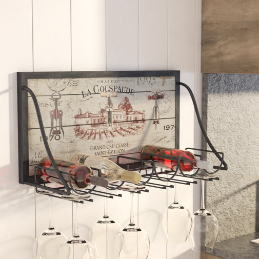 Unique Wine Racks | Mickael Vineyard 6 Bottle Wall Mounted Wine Rack