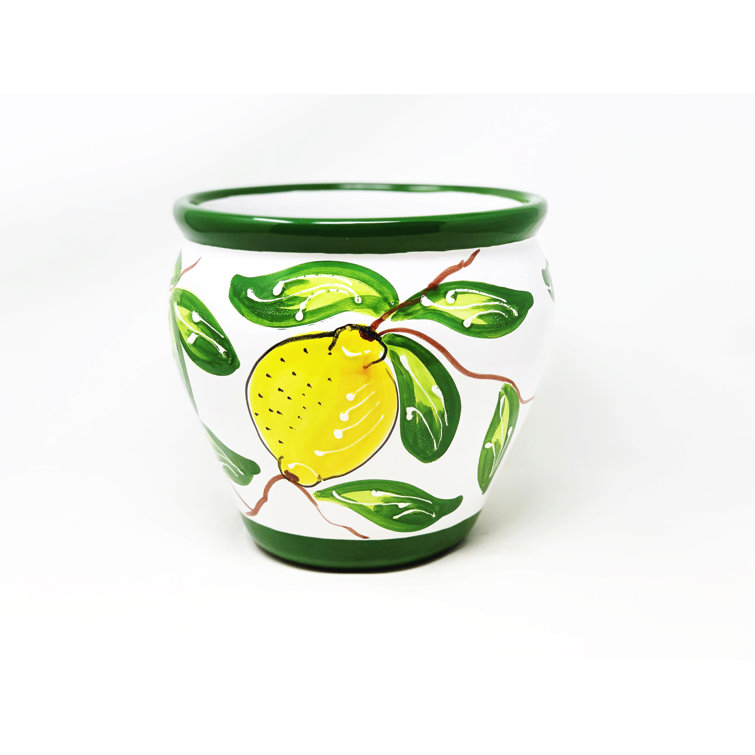 Italian Hand-painted Ceramic Lemon Address Number Tiles And Frames 10 X