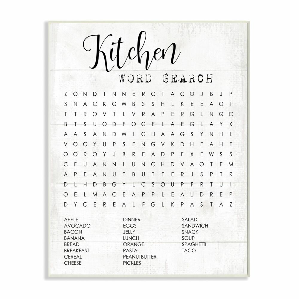 Gracie Oaks Kitchen Word Search Family Word Design By Daphne Polselli   Kitchen Word Search Family Word Design By Daphne Polselli Graphic Art 