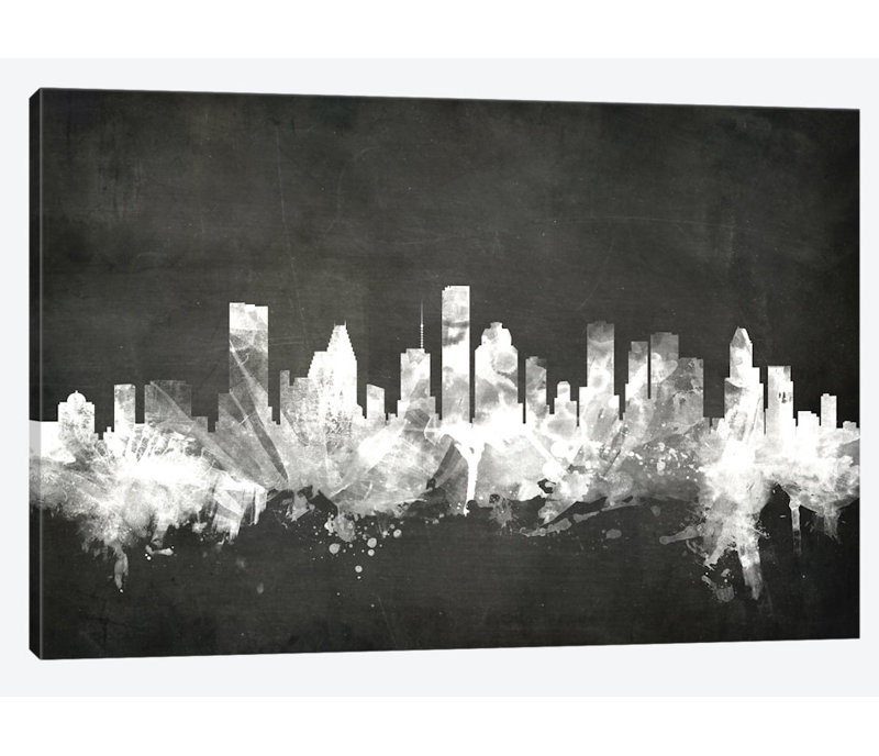 East Urban Home Blackboard Skyline Series Houston Texas Usa