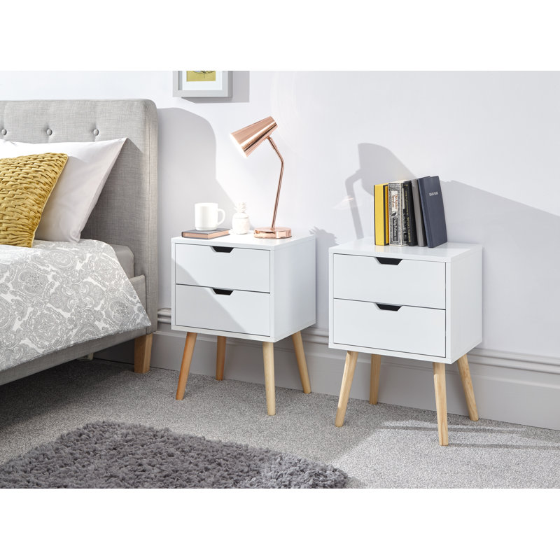 Kiana 2 Drawer Bedside Table