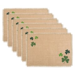 Patrick’s Day and Spring Embroidered Shamrock 4 Pieces 12x18 Inch Simhomsen Decorative Irish Clover Table Placemats for St 