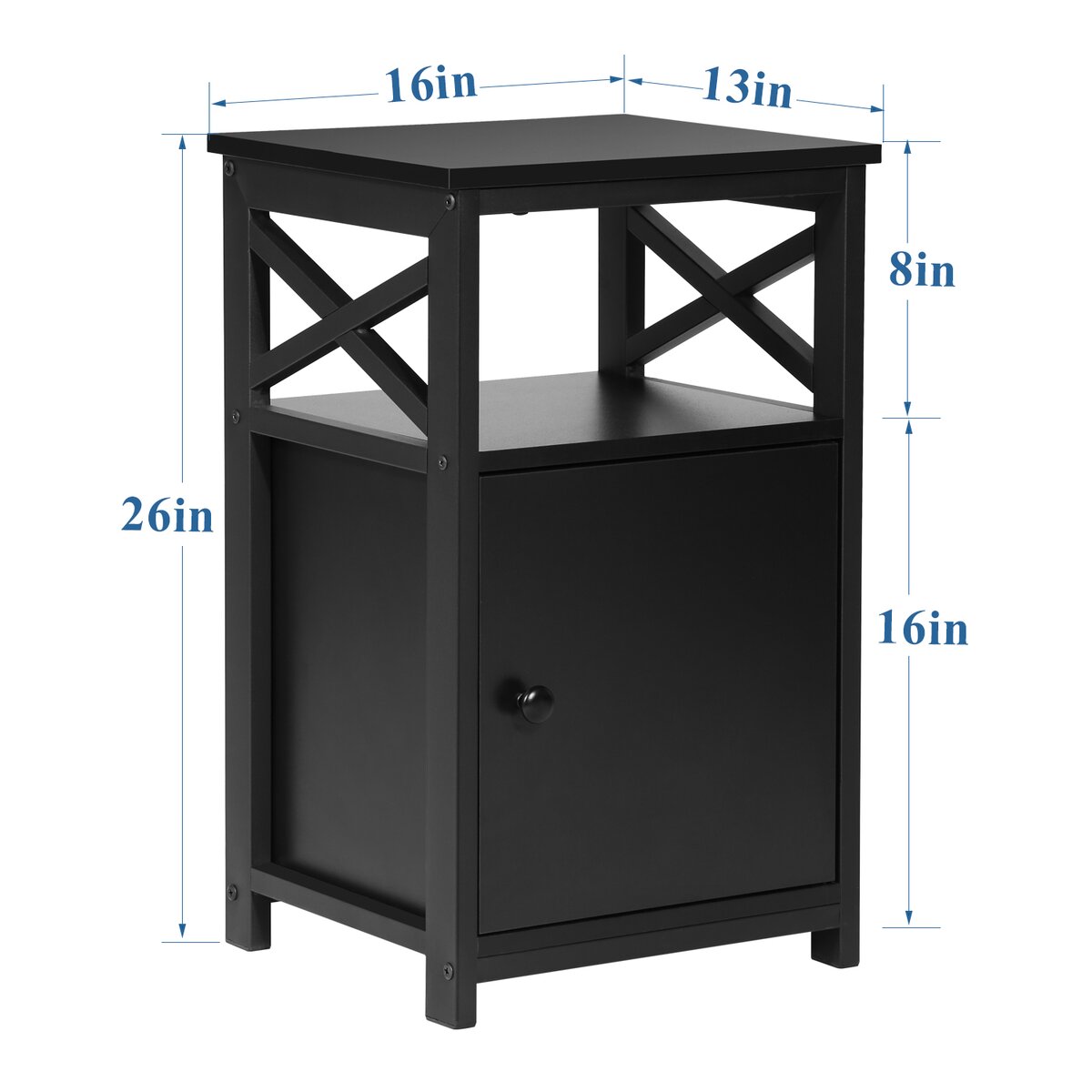 Breakwater Bay Blevens 26'' Tall Iron Nightstand & Reviews | Wayfair