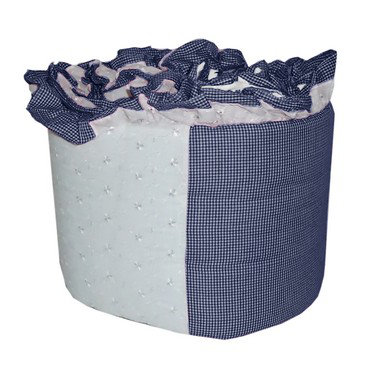 Gingham/Eyelet Patchwork Crib Bumper