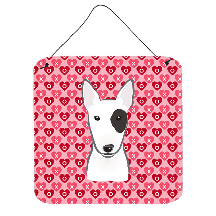 Bull Terrier Hearts Wall Décor