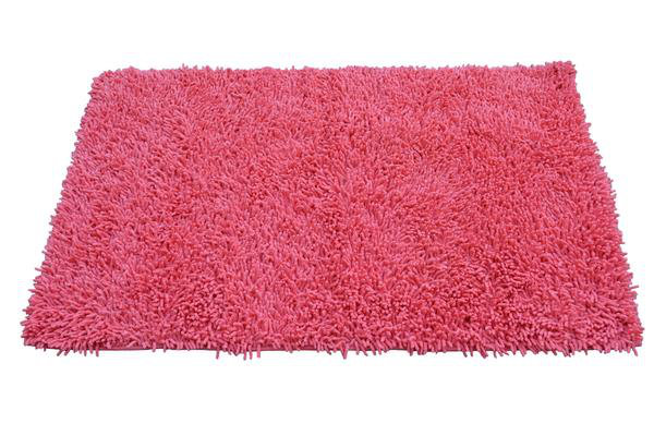 Tache Home Fashion 100% Cotton Salmon Coral Pink Shag Area ...