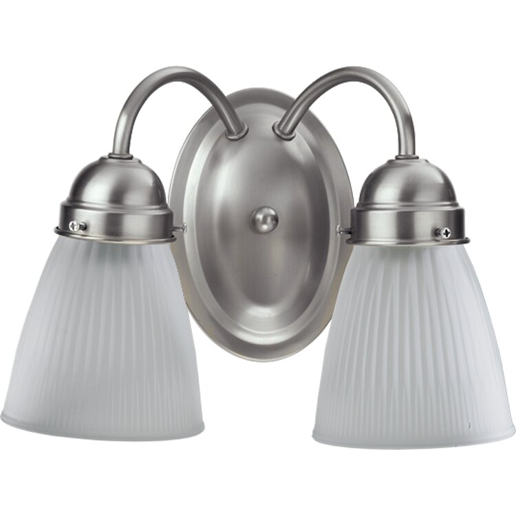 Winston Porter Camire 2 Light Satin Nickel Vanity Light Reviews Wayfair