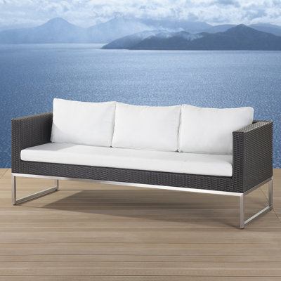 Mattis Patio Sofa With Cushions Wade Logan