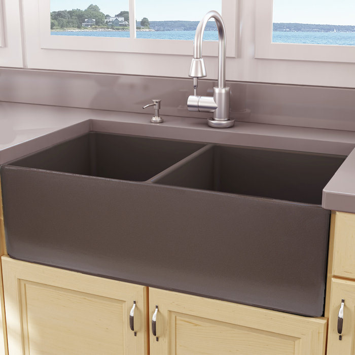 Cape 33 L X 18 W Double Basin Farmhouse Apron Kitchen Sink Cape 33 L X 18 W Double Basin Farmhouse Apron Kitchen Sink