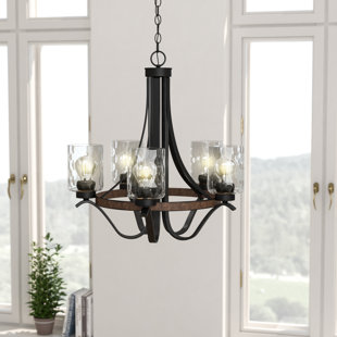 Go to store & view more images Sabo Indoor 5-Light Shaded Chandelier by Laurel Foundry Modern Farmhouse