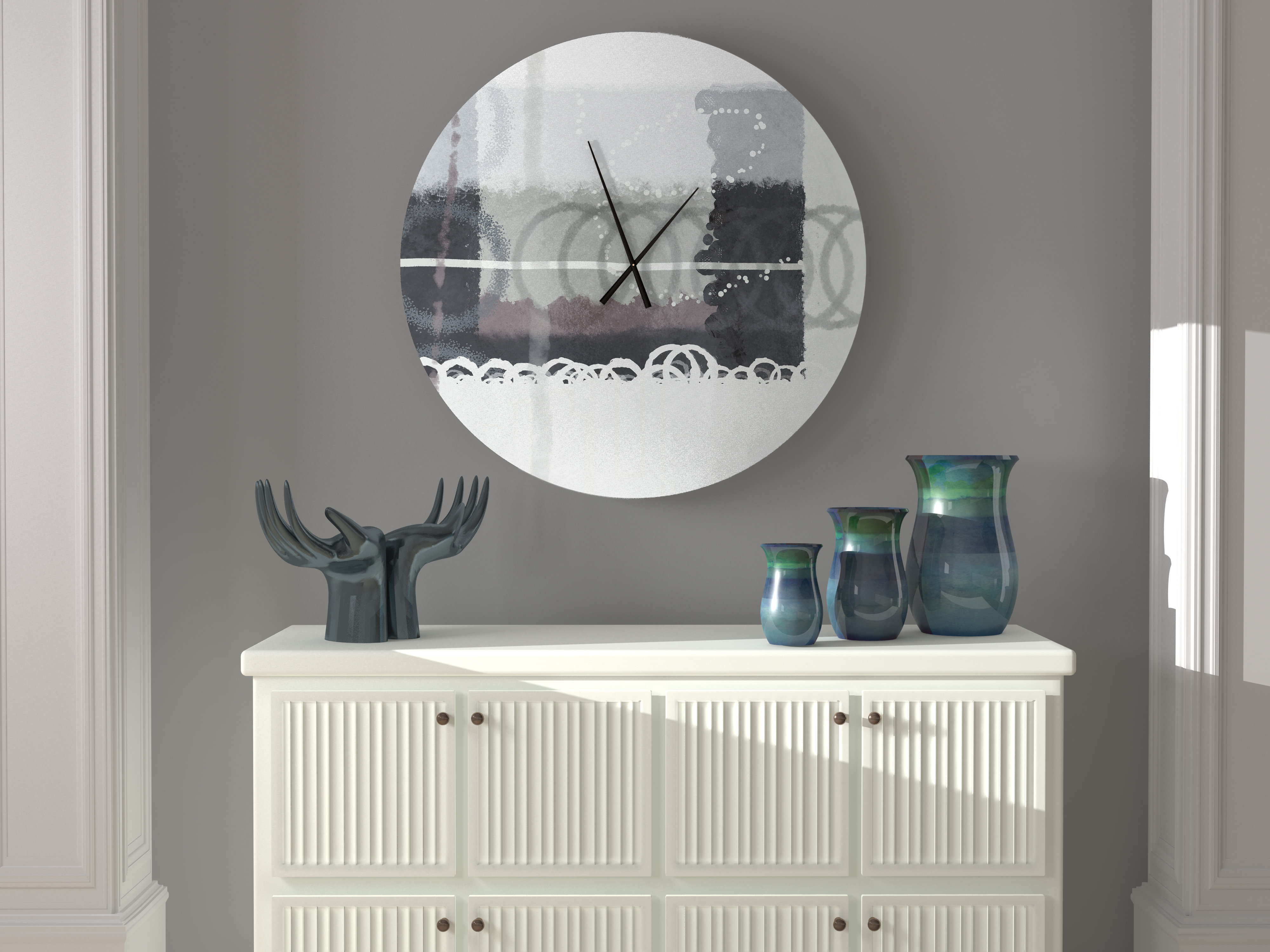 Latitude Run Associate Wired Abstract Metal Wall Clock Wayfair