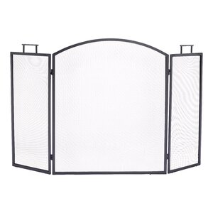 Classic 3 Panel Steel Fireplace Screen