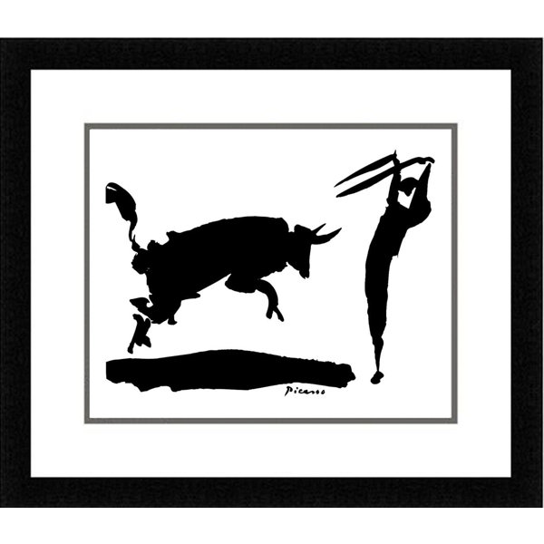 Vault W Artwork The Bullfight Iii By Pablo Picasso Framed Painting