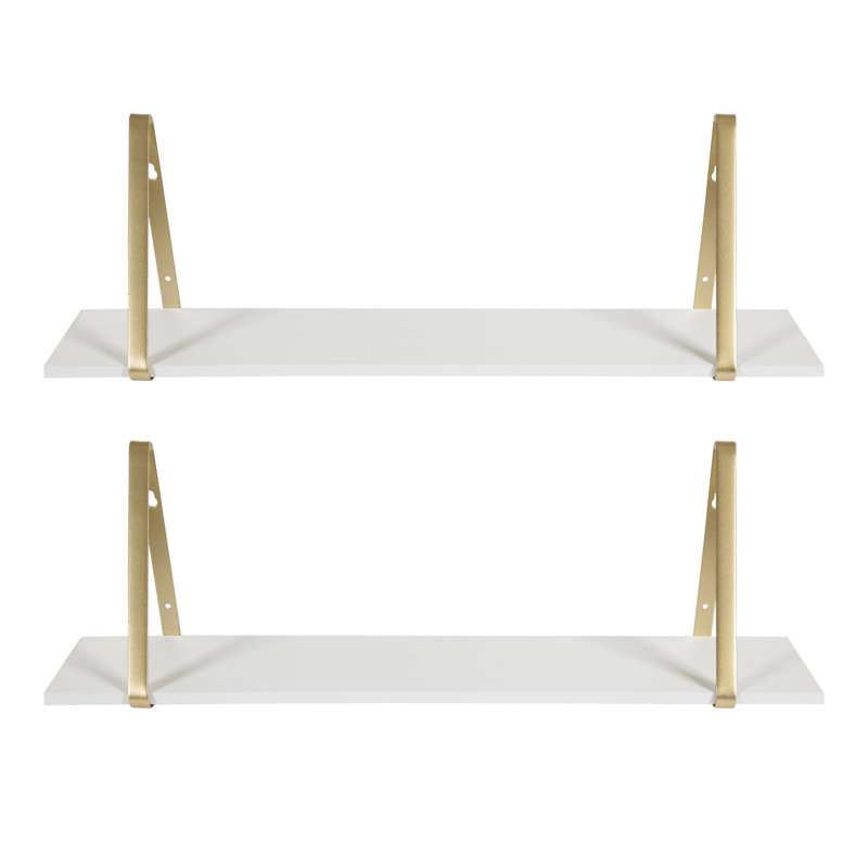 Mcmartin 2 Piece Fir Bracket Shelf (Set of 2)