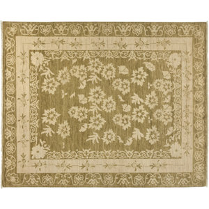 Oushak Hand-Knotted Ivory Area Rug