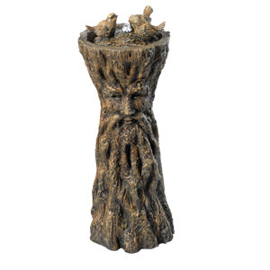 Resin Enchanted Forest Tree Ent Garden Fountain with LED Light