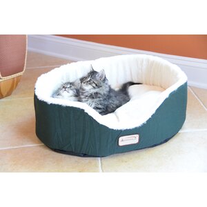Cat Bed in Laurel Green and Ivory