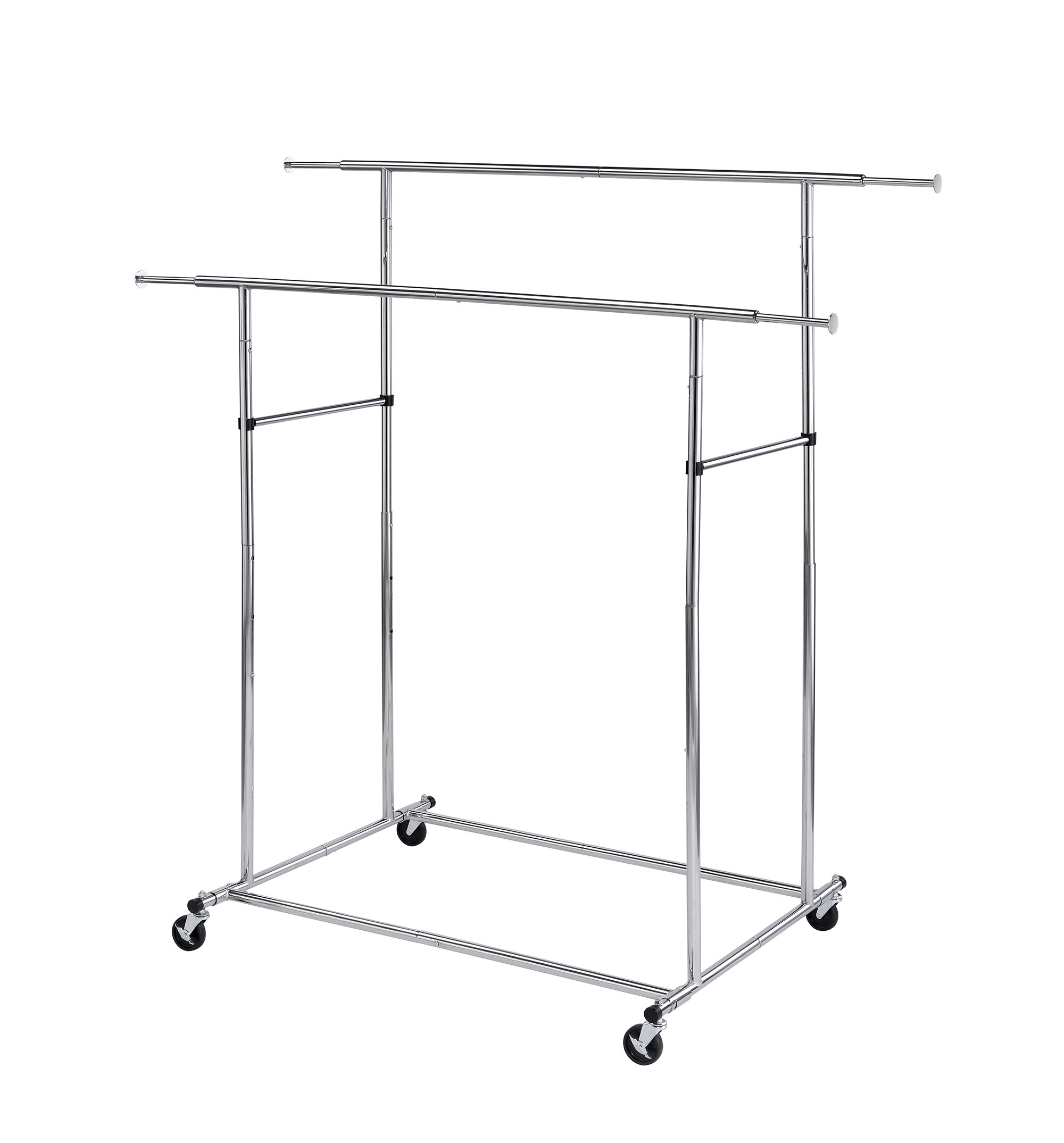 Rebrilliant Rhein 32 5 Rolling Clothes Rack Wayfair