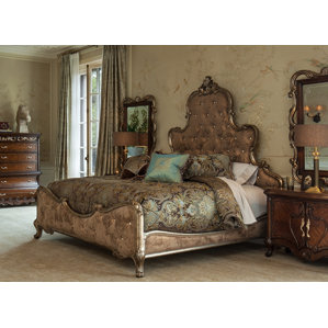 Platine De Royale Upholstered Platform Bed by Michael Amini (AICO)