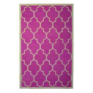 Wool Hand-Tufted Pink/Ivory Area Rug