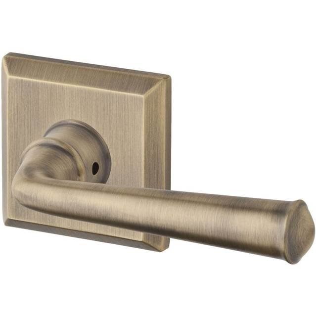 Baldwin Reserve PSFEDRTSR112X150 Passage Right Hand Federal Lever and Traditional Square Rose Venetian Bronze by Satin Nickel Finish