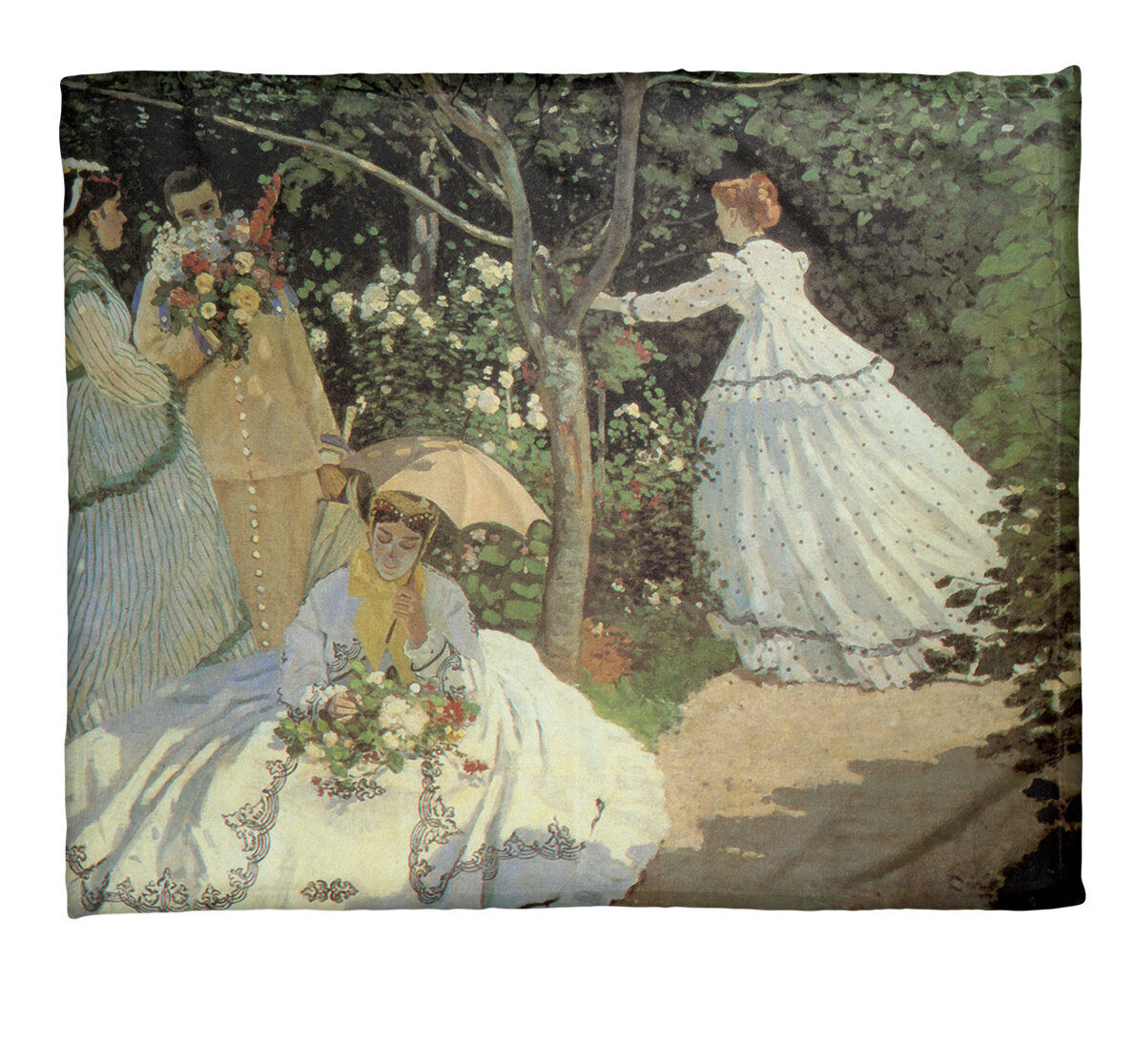 East Urban Home Claude Monet Women In The Garden Fleece Throw