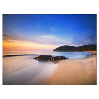Beautiful Sunset in Cala Violina Beach Photographic Print on Wrapped Canvas Design Art Size: 30