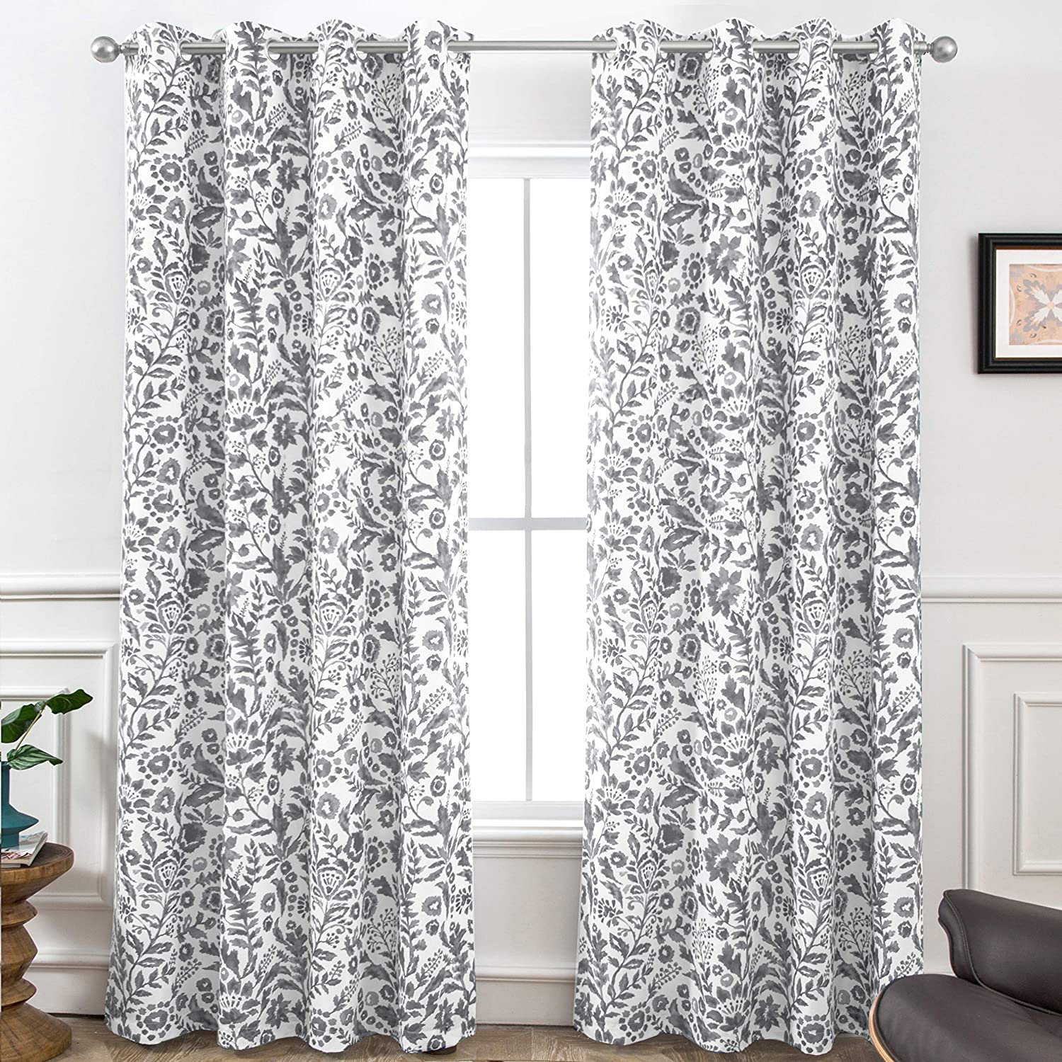 lined black curtains