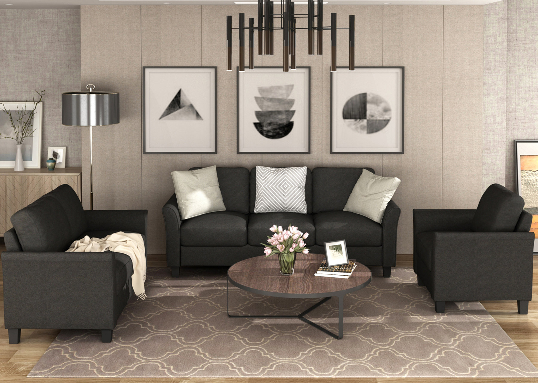 Living Room Sets Furniture Armrest Sofa Single Chair Sofa Loveseat Chair 11-seat Sofa (chairloveseat Chair&11-seat Sofa, Black) Living Room Sets Furniture Armrest Sofa Single Chair Sofa Loveseat Chair 11-seat Sofa (chairloveseat Chair&11-seat Sofa, Black)
