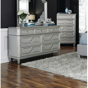 Silver Leaf Dresser Wayfair Haneul 7 Drawer Dresser