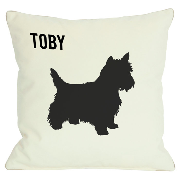 westie throw pillow