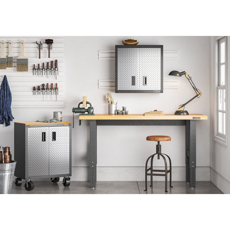 Gladiator Gagb28fdyg Geartrack 31 H X 28 W X 18 D Silver Storage Cabinet Reviews Wayfair