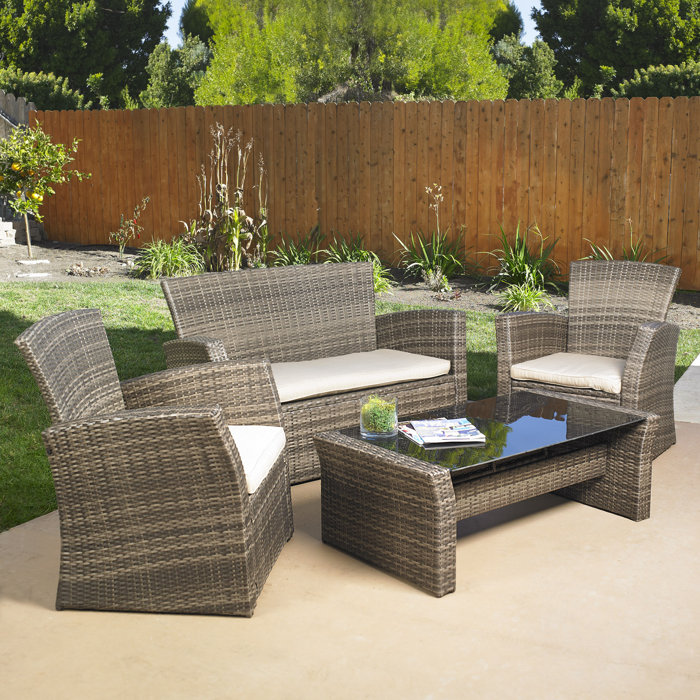 Redondo 4 Piece Sofa Set With Cushions Redondo 4 Piece Sofa Set With Cushions
